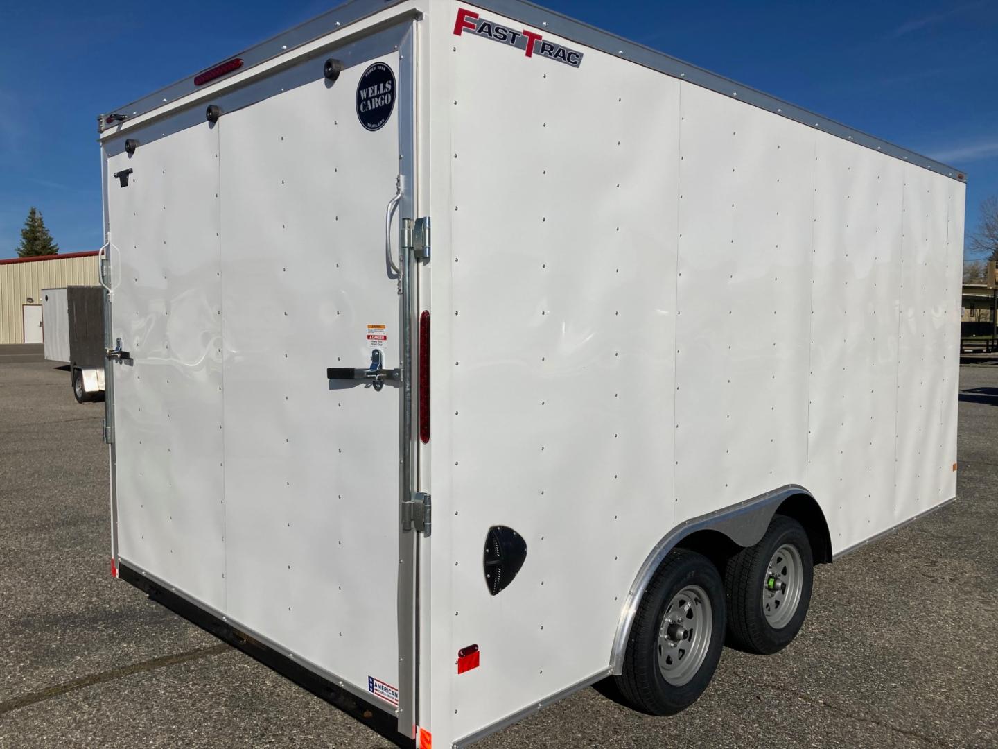 2025 Wells Cargo , located at 310 West 1st Ave, Big Timber, MT, 59011, (406) 901-0517, 45.833511, -109.957809 - Wells Cargo Fast Trac 81/2 x 16 Enclosed Cargo, V-nose, 7K GVW, (2) 3.5K axles with EZ lube hubs, spring suspension, 15" radial tires, electric brakes on all wheels with brake-away switch, 2 x 6 tube frame construction, Plex-Core high performance wood floor and sidewalls, 16" on center floor crossme - Photo#3